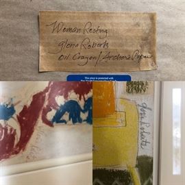 Framed art measures 23 inches x 20 inches.