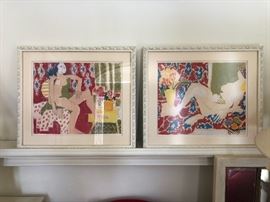 Framed art measures 23 inches x 20 inches.