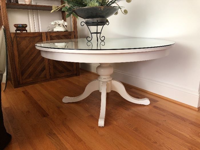 Table is 45" in diameter by 24" high