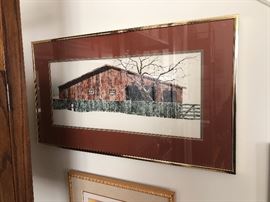 Framed art measures 29.5 " x 16.5"
