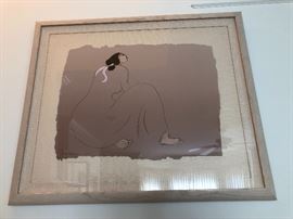 Framed art measures 37" x 31.5"