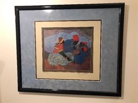 Framed art measures 25.5" x 21.5"