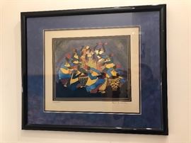 Framed art measures 25.5" x 21.5"