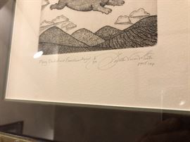 Framed art measures 15" x 14"