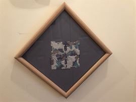 Framed art measures 12" x 12"