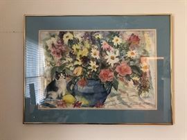 Framed art measures 27" x 20"