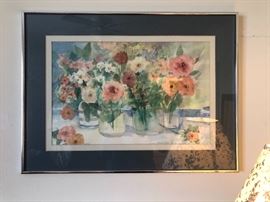 Framed art measures 27" x 20"