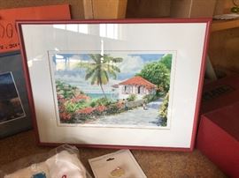 Framed art measures 14" x 11"