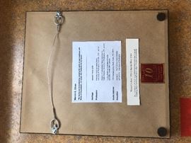 Framed art measures 10" x 11"