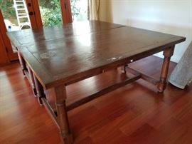 Solid wood plank work tables with drawer (3 available)! They just need a little tender loving care