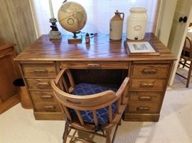 Solid wood desk