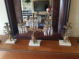Vintage brass candle holders