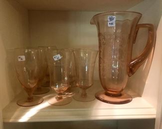 Pink Depression glass