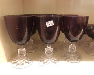 Purple antique glassware, (Anchor Hocking)