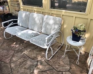 Metal patio sofa