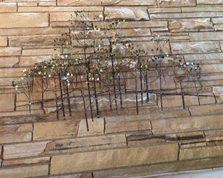 Retro metal wall art