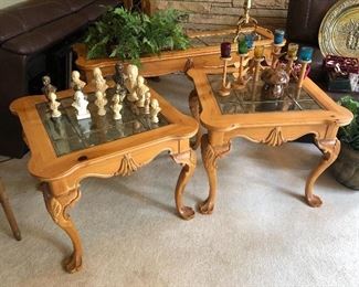 Set of end tables and matching sofa table