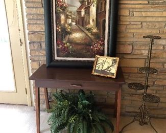Original oil painting, desk