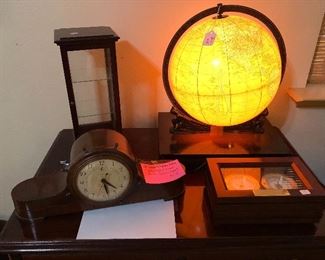 Merit time Shipsbell electric chiming clock, globe