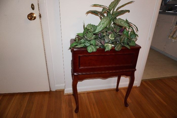 Plant stand and greenery