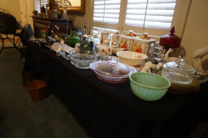 Depression, candy dishes, crystal bowls