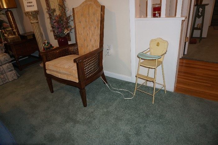 Side chair and same doll highchair