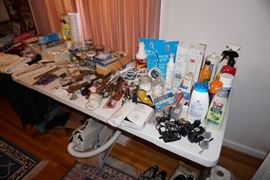 Assorted tools and hardware, misc. supplies
