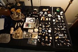 Toasting cups, ladies & mens jewelry