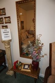 Mirror with small table ensemble