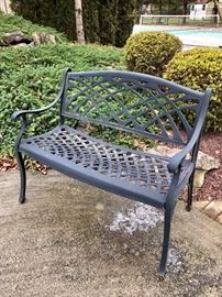 Fortunoff Outdoor Patio Cast Sitting Bench