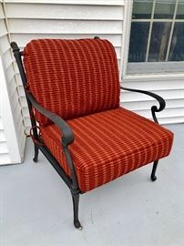 Cast Aluminum Club Chairs w/Sunbrella Cushions