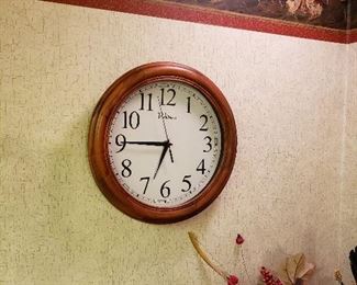 Small wooden wall clock
