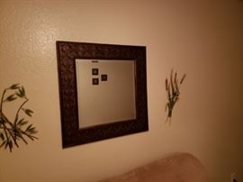Metal mirror and wall art