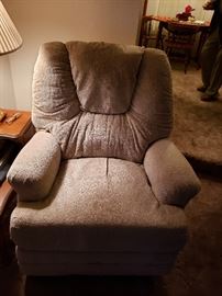 White reclining rocking chair