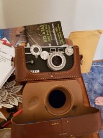 Old style camera with original case