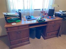 Nice Office desk and assorted office supplies