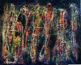 Southern Lights 30in x 24in Acrylic on Canvas