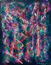 The Conductor 24in x 30in Acrylic on Canvas