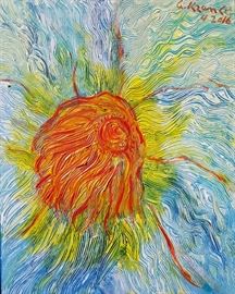 Alamanda 24in x 30in Acrylic on Canvas