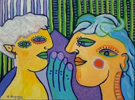 Disagreement 40in x 30in Acrylic on Canvas