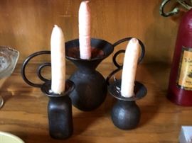 Lead Candle Holders