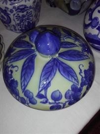 Blue and White Dish with lid