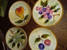 Hand Painted Fruit Plates