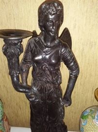 Tall Bronze Angel Statue