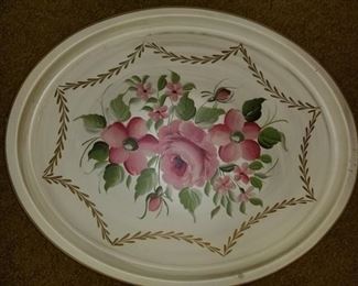 Great vintage painted tray