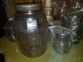 Several vintage jars