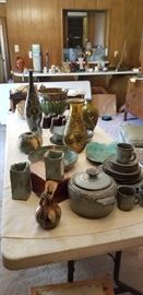 Lots of pottery, Weller, Mc Coy , Frankoma and Roseville