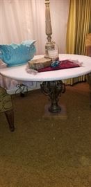 Marble top table with great base