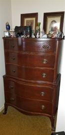 Duncan chest with a large collection of perfume bottles