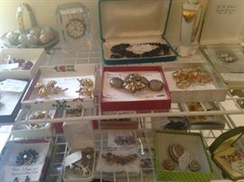 Variety of vintage jewelry